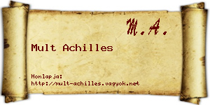 Mult Achilles névjegykártya